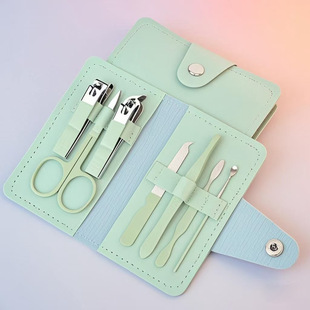 Ready-Made Nail Scissors 7-Piece Set Colorfulful Foldableing Bag Nail Clipper Manicure Tool Set Cross-Border Gift Starting from One Piece