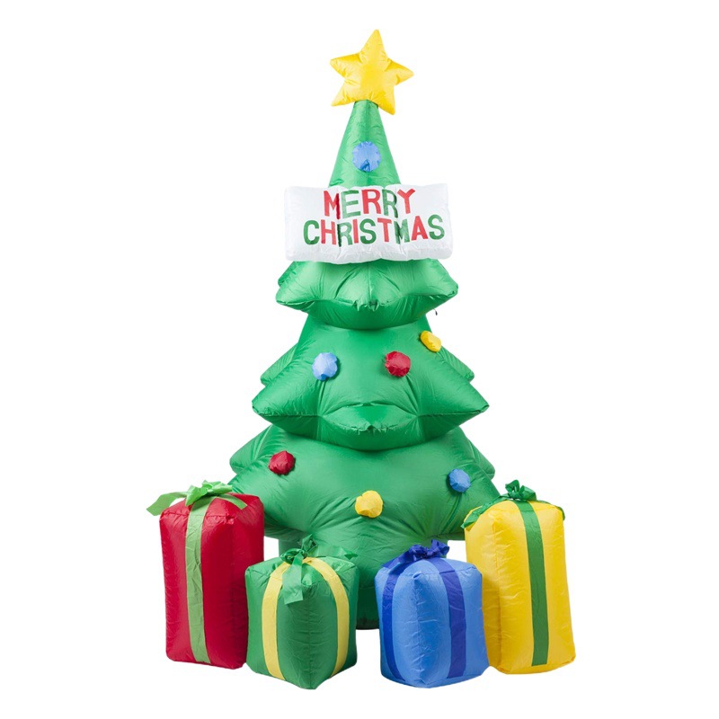 Nuevo 1,5 m Navidad árbol de Navidad inflable luminoso Navidad jardín decoraciones Navidad suministros bolsa de regalo