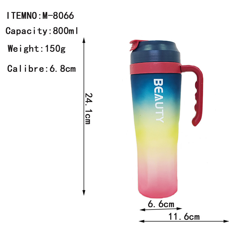Comercio electrónico transfronterizo tazas de automóviles de gran capacidad de color gradiente mangas portátiles de paja tazas de agua de plástico tazas de hielo de gran capacidad