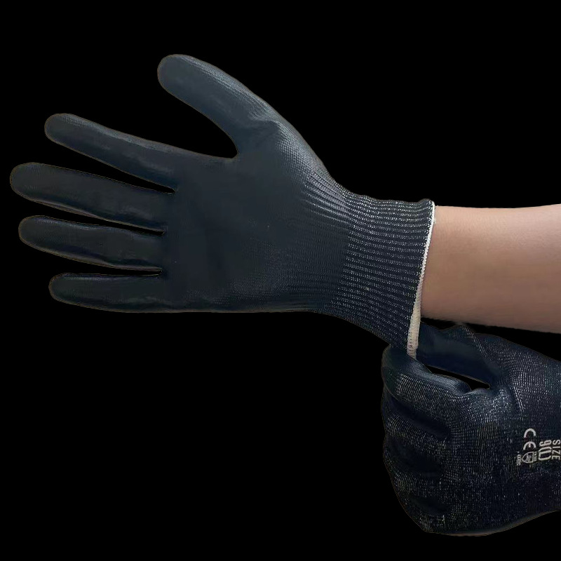 Guantes anticorte de cinco niveles anti-desgaste caucho nitrilo sitio de construcción trabajo protección laboral anti-arañazos productos genuinos Hombres transpirable antideslizante durable