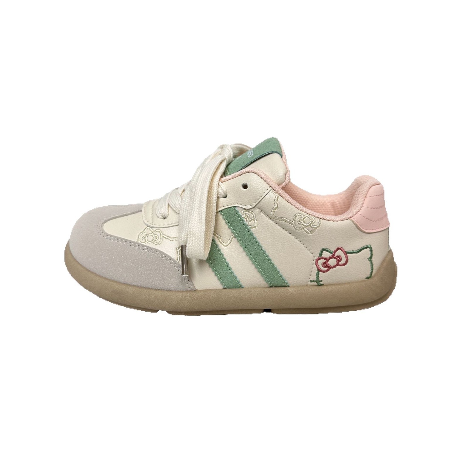 Yuanbo lindo gato KT bordado alemán zapatos de entrenamiento femenino 2025 primavera coreana nicho todo fósforo zapatos casuales pequeños zapatos blancos image 6
