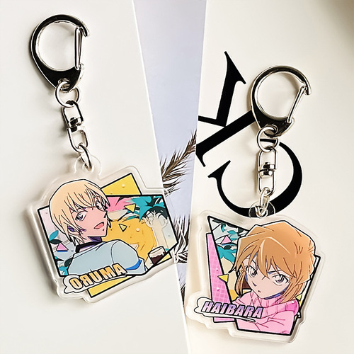 Cartoon & Anime Detective Conan-themed Acrylic Keychain: Featuring Ai Haibara, KID, and Shuichi Akai Keychains