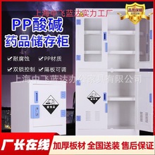 定制实验室PP酸碱柜试剂柜器皿柜双锁耐酸碱安全柜化学品柜储物酸