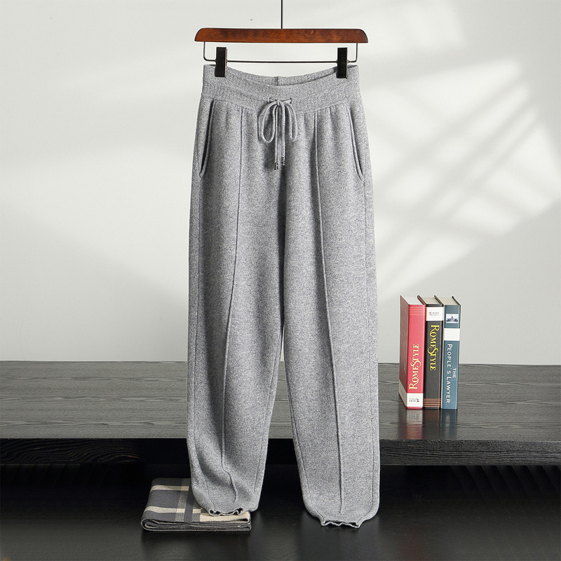 2025 New Autumn and Winter Men's 100% Wool Knitted Casual Center Seam Cuffed Sports Pants Cross-Border Wholesale Dropshipping 2025 New Autumn and Winter Men's 100% Wool Knitted Casual Center Seam Cuffed Sports Pants Cross-Border Wholesale Dropshipping