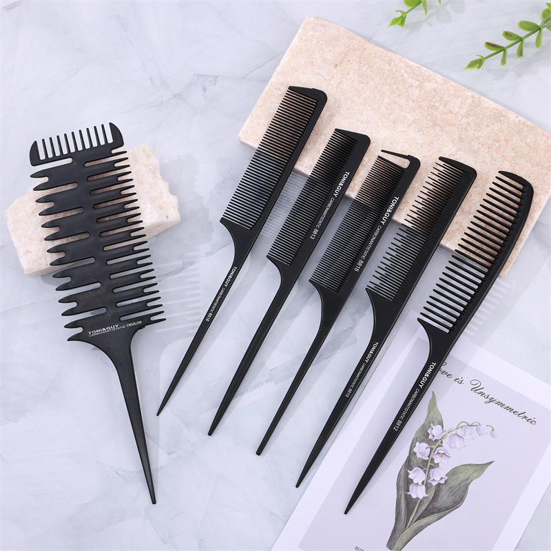 Pein para mujeres pein de cabello largo pein de cola afilada pein casero dientes finos pein de madera peinero profesional hombre plástico fibra de carbono estático