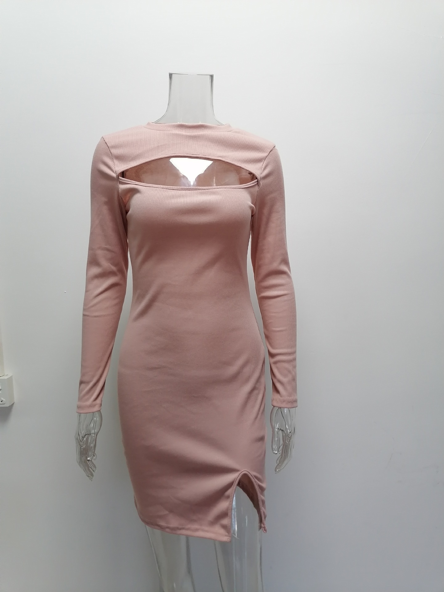 Wholesale Asymmetrical Hollow Slim Short Dress