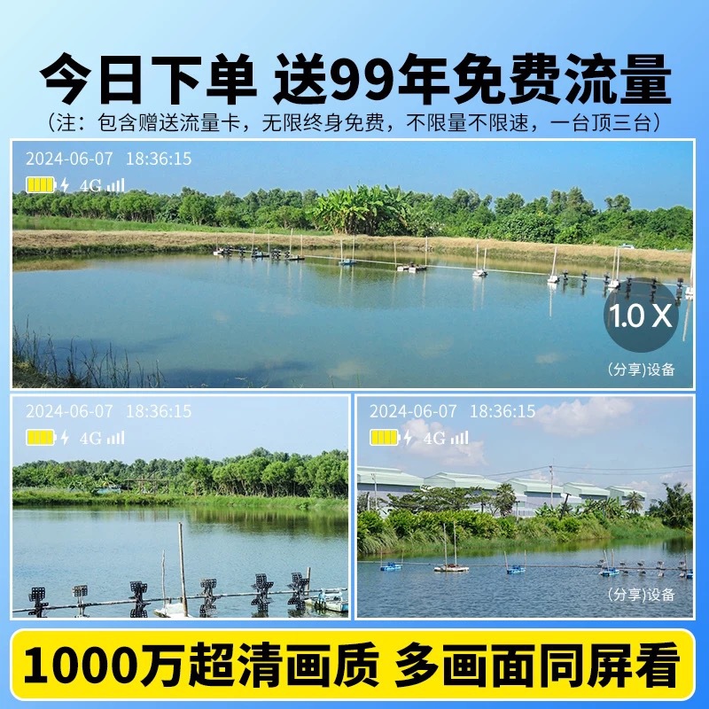 Cámara de vigilancia solar, vista panorámica 360 al aire libre en el hogar, visión nocturna HD, sin electricidad, sin red, de por vida, sin flujo