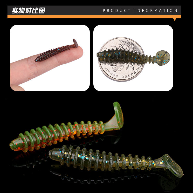8 Colors Paddle Tail Fishing Lures Soft Plastic Baits Bass Trout Fresh Water Fishing Lure