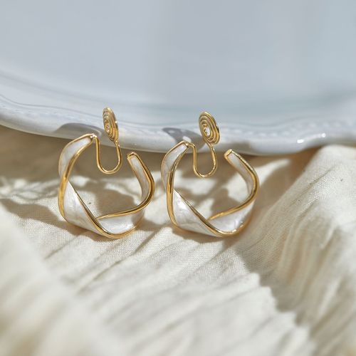 Cold style earrings hoop earrings mosquito coil discs without pierced ears for women niche temperament new trend