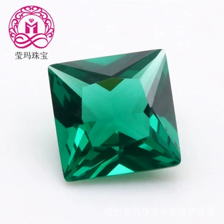 正方直角绿纳米裸石库存现货出售  2*2mm-8*8mm宝石可做首饰配件
