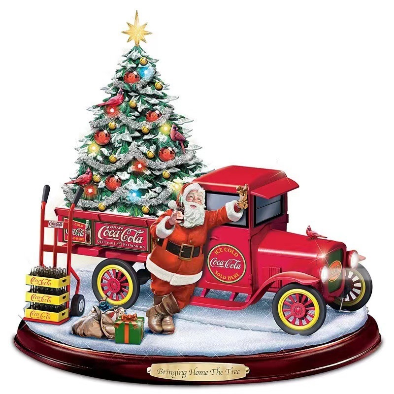 越境新品創意クリスマスツリーサンタクロースアクリル吊り工芸品自動車ストラップ家庭装飾品|undefined