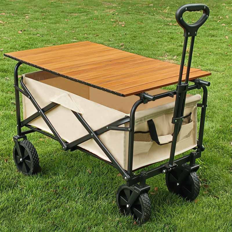 Outdoor Camping Car Table Foldable Camping Dining Table Camp Trolley Desktop Egg Roll Table Small Trailer Table