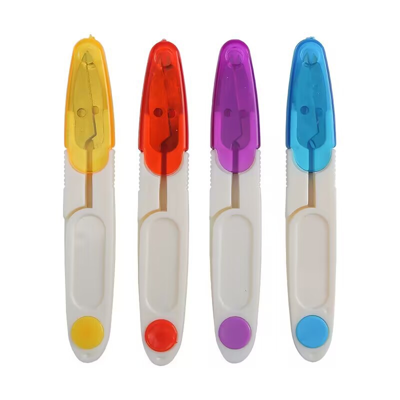 Nuevos productos U-sorte de color tijeras tijeras de línea de pesca tijeras de bordura cruzada tijeras de acero inoxidable fabricantes al por mayor