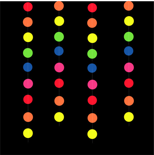 Cross-border new fluorescent paper garland party birthday party fluorescent paper streamer round star note pendant flag