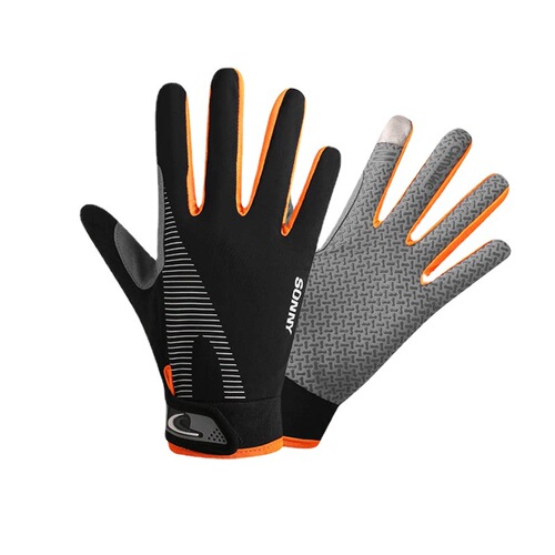 Touch screen spring and summer full-finger bicycle long-finger mountaineering outdoor non-slip sports fishing breathable cycling gloves for men and women