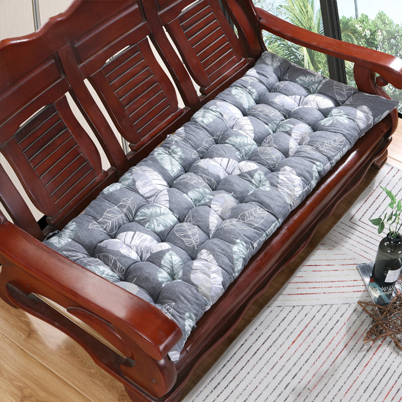 Sofá de madera sólida gruesa cuatro estaciones muebles de madera universal cojín de banco sofá antiguo de tres asientos Nayou