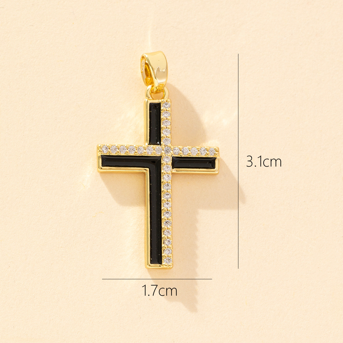 1 Piece Copper Zircon Cross Pendant display picture 36