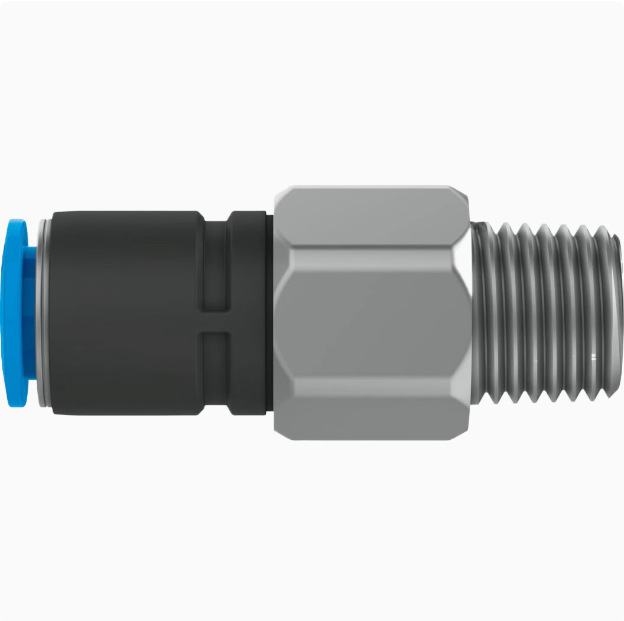 FESTO QS系列快插l螺纹接头 1分2分3分4分M5 M7 1/8 1/4 3/8 1/2