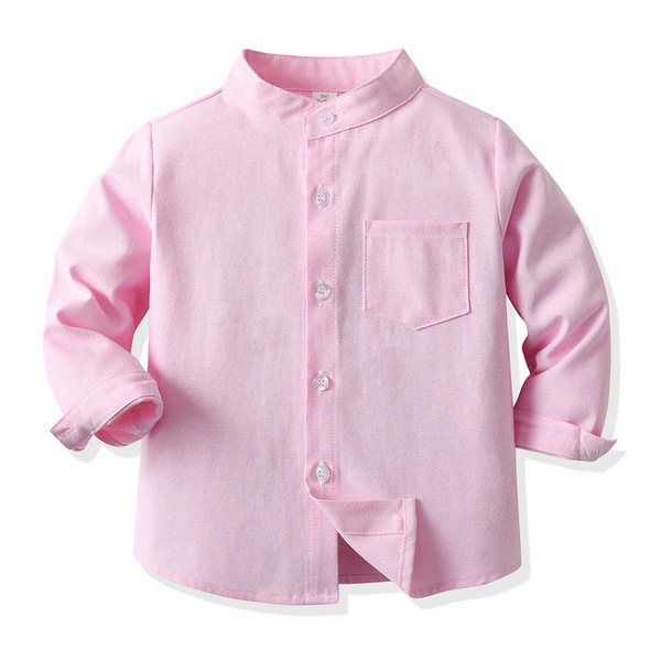 spring solid color shirt for boys
