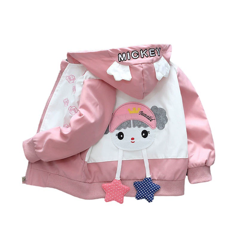 Детская одежда: куртка для девочек, весна 2025, спортивная куртка для малышей, ветровка, модный короткий стиль, трендовая детская одежда