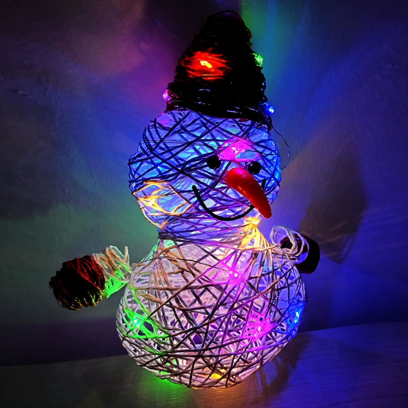 Изготовитель LED 3D арт-строка Снеговик Рождественская ёлка, детский DIY шерстяной фонарь-игрушка