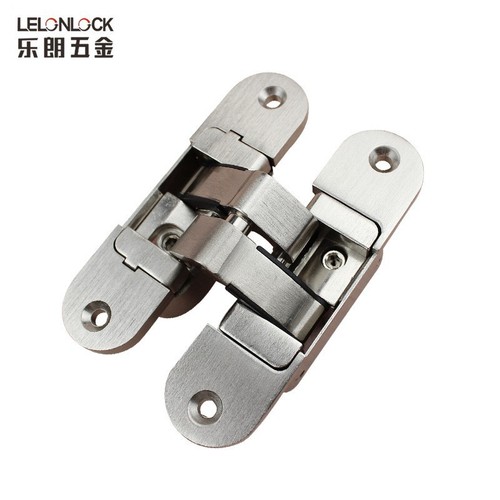 Zinc alloy hidden hinge invisible door hinge wooden door folding hidden door cross hinge three-dimensional adjustable hidden hinge