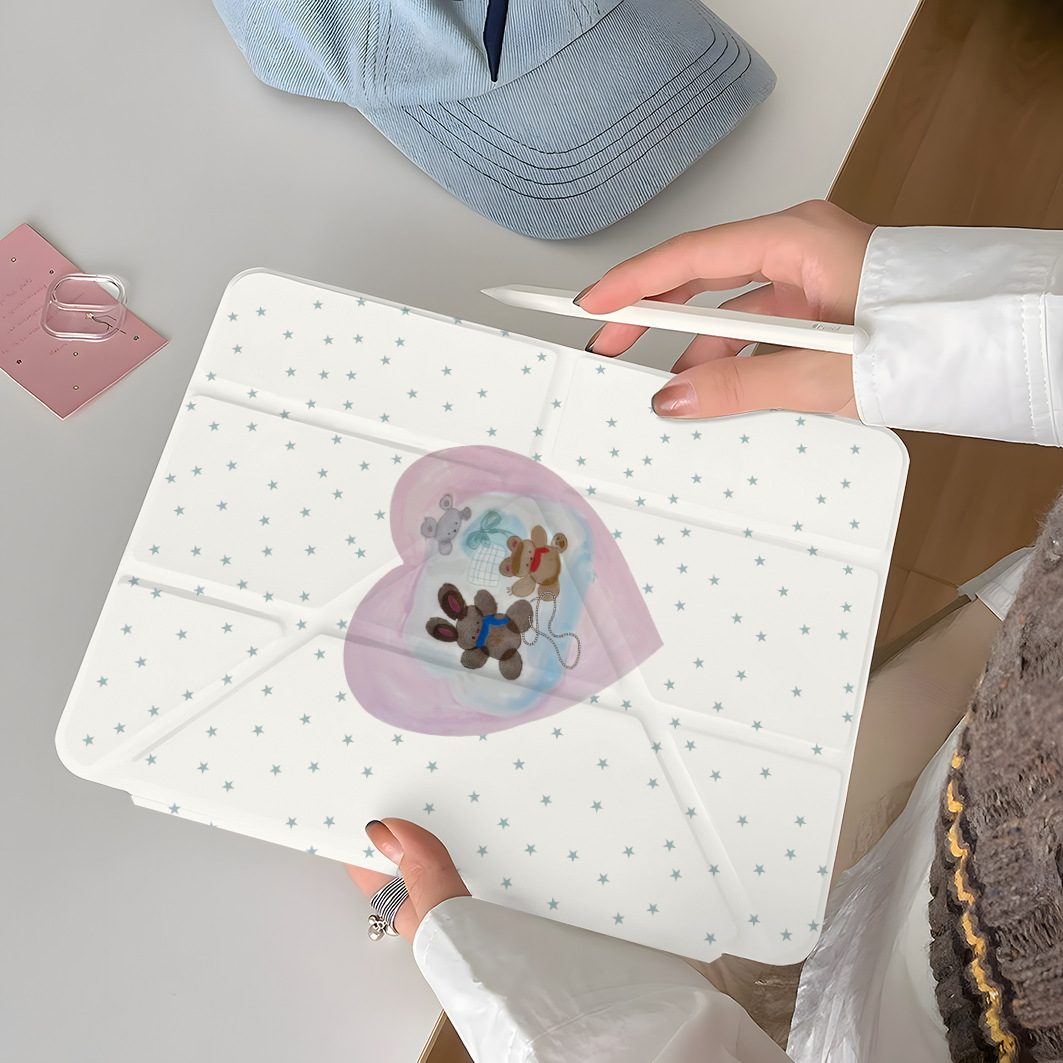 Star Rabbit Doll Ipad7/8/9 Generation Mini7 Tablet A16 Protective Case Pro 11inch Air6/5 Protective Case