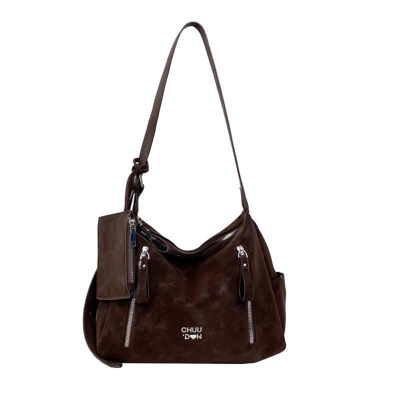 Transfronterizos de alta calidad y gran capacidad tote bag para mujeres 2025, nuevo otoño y invierno, mochila de hombro mate, bolsas de brazo de viaje