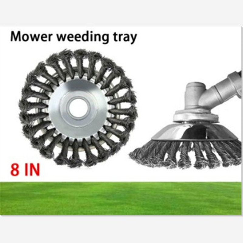 割草机扭丝打草轮钢丝打草头打草机除草头8寸钢丝除锈除草盘配件