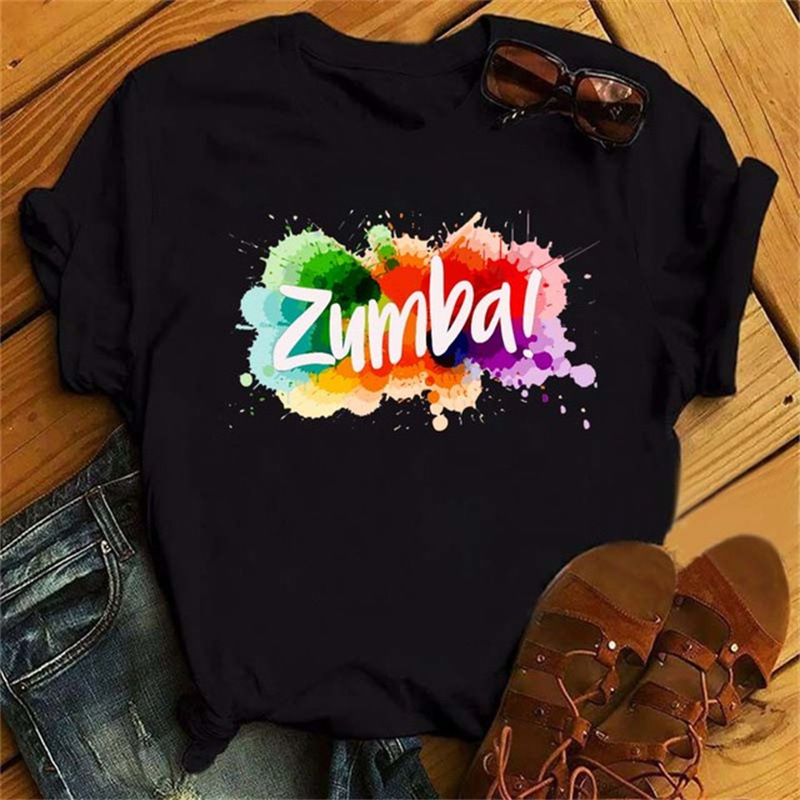 2022外国貿易zumbaプリント半袖tシャツ女装上着
