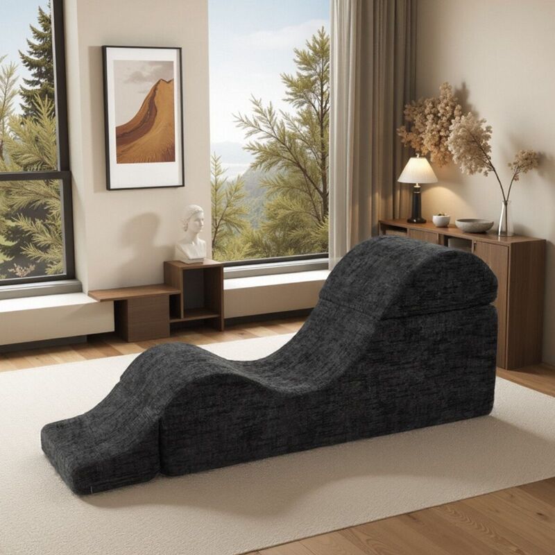 Multifunctional Couple Seat Yoga Chair Wave Sofa S-Shaped Hotel Chaise Longue Sofa Bed Ready Stock Compressible