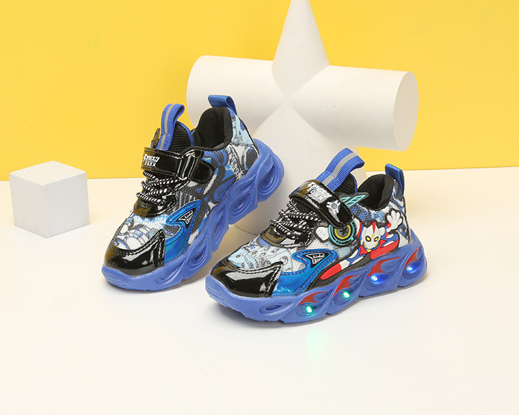 Tecknade barnsporter, små och medelstora kardborreband, lätta pojkskor, nya barnskor hösten 2022_voghion.com