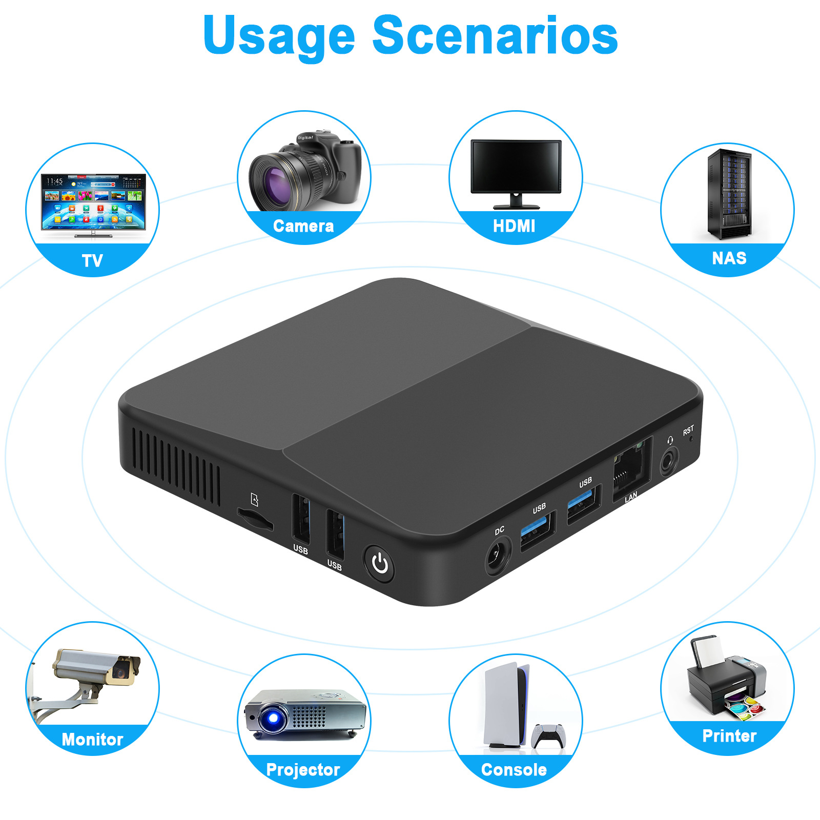 GL8 mini ordenador pequeño host J4115 memoria 8g + 64GB oficina de negocios mini host reproductor de red