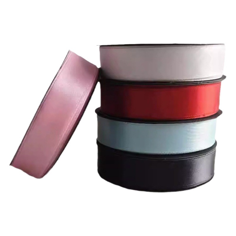 2,5 cm de color sólido cinta de poliéster DIY arco ramo de embalaje cinta tienda de flores bolsa de la cinta floral material de la flor