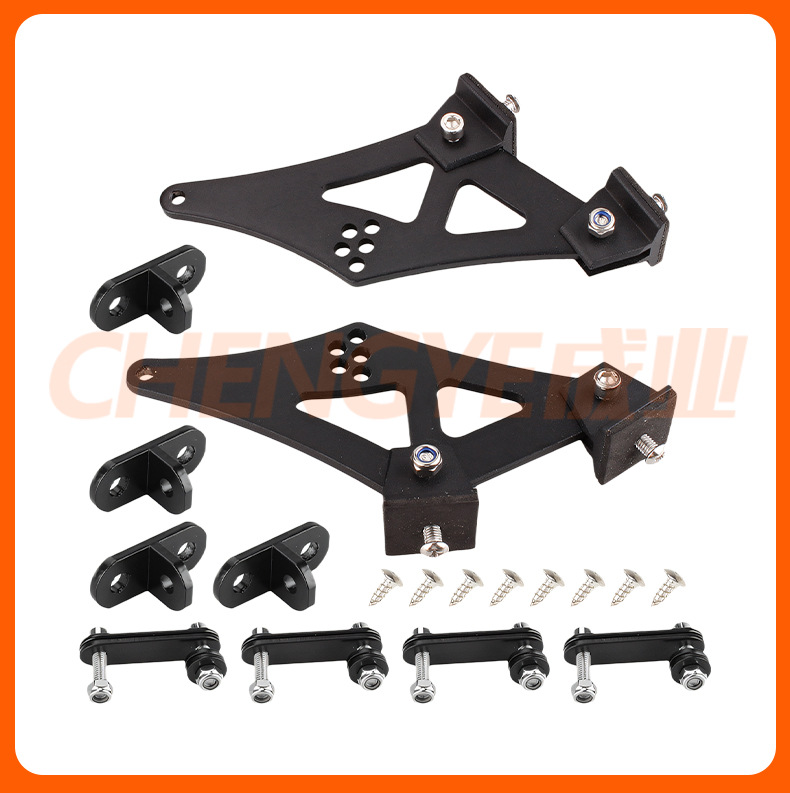 Cross-Border Car Modification Supplies Aluminum Alloy Rear Wing Mounting Bracket Perforated Rear Wing Mounting Feet 5 Inches 7inch 10inch