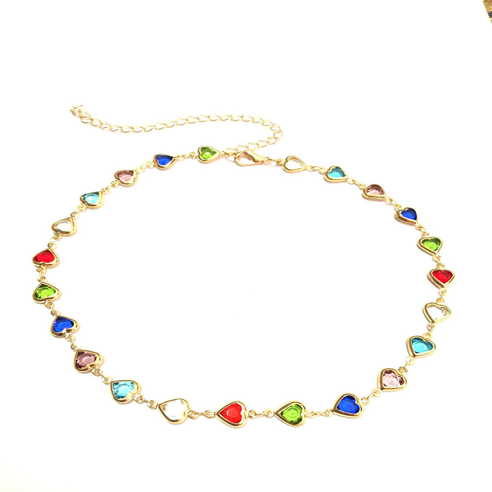 Women's Gender Simple Style Geometric Artificial Crystal Alloy Plating Women's Bracelets Necklace