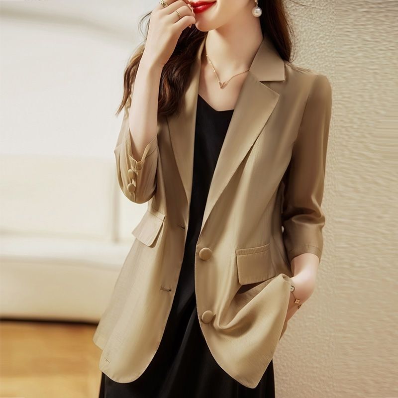 Plus-Size Thin Blazer for Women, 2026 Summer New Fashion Stylish Casual Sun-Protective Small Suit for Women