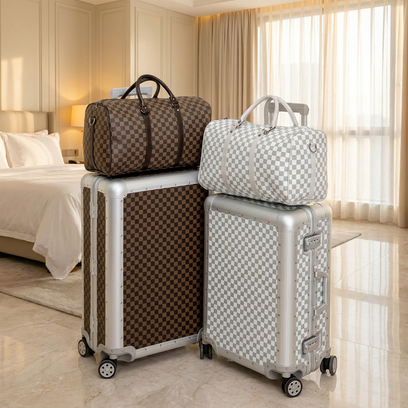 Exported to Germany aluminum-magnesium alloy suitcase 20inch carry-on business trolley case for men and women, durable and impact-resistant luggage Exported to Germany aluminum-magnesium alloy suitcase 20inch carry-on business trolley case for men and women, durable and impact-resistant luggage