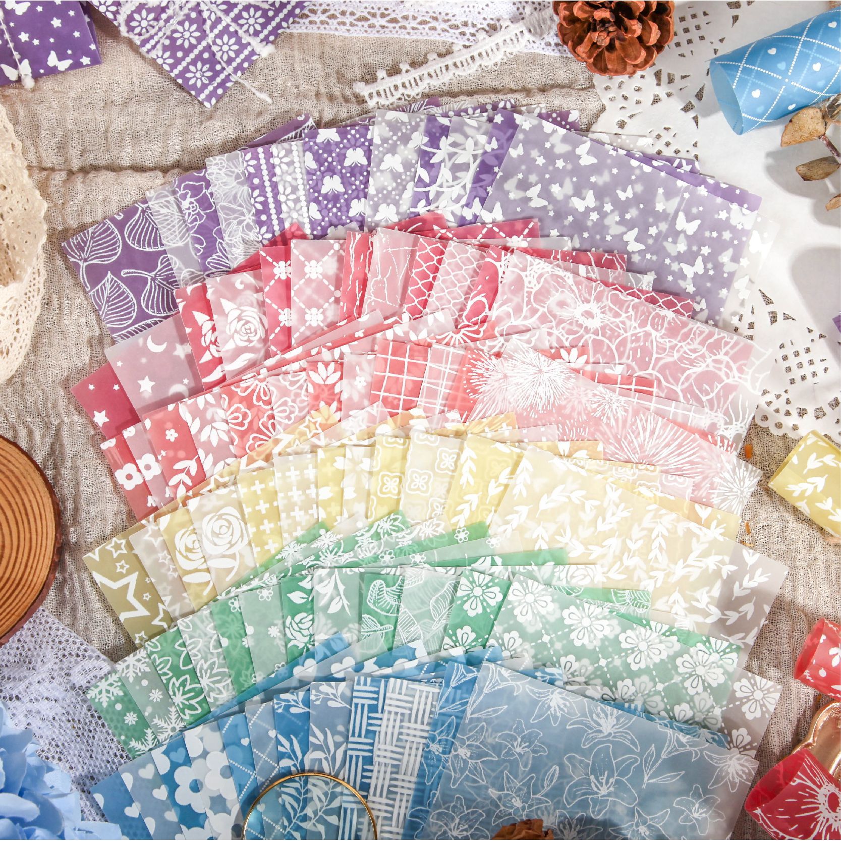 Retro Story three-dimensional material paper plain white dream series 12 6 optional base material decoration