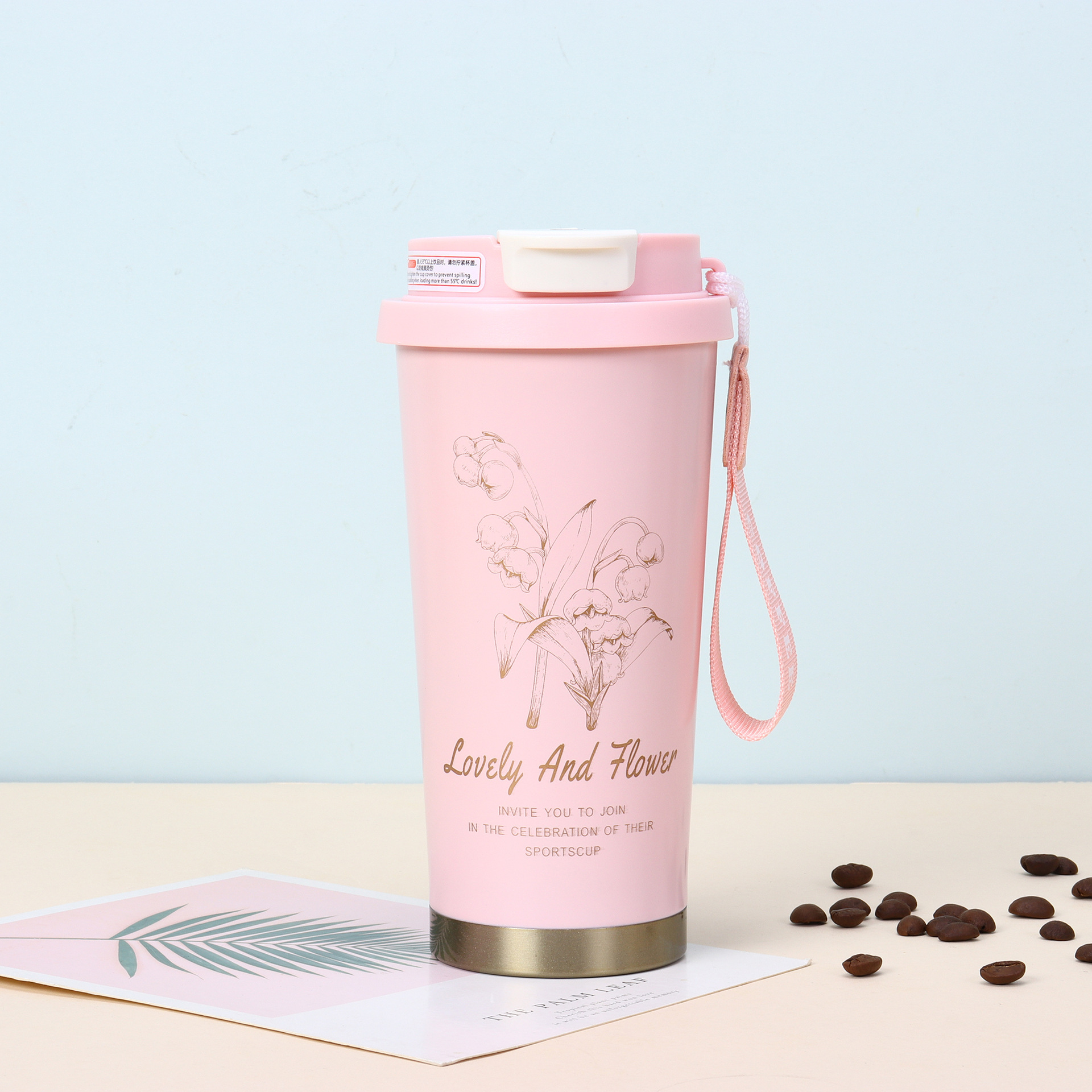 Edelstahl Thermobecher Maiglöckchen Design Für Damen_voghion.com