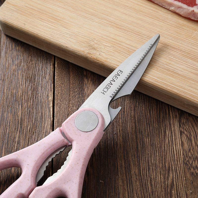 Cuchillo de acero inoxidable de paja de trigo juego de seis piezas de cuchillo antiadherente en aerosol recubierto con cuchillo y tijeras para el hogar juego de cuchillos de regalo