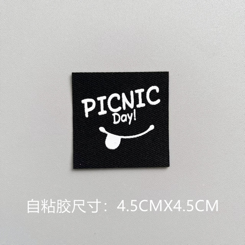 New model that can be directly adhered to down jackets to decorate cute smiling faces series self-adhesive tape to attach clothing accessories patch labeling