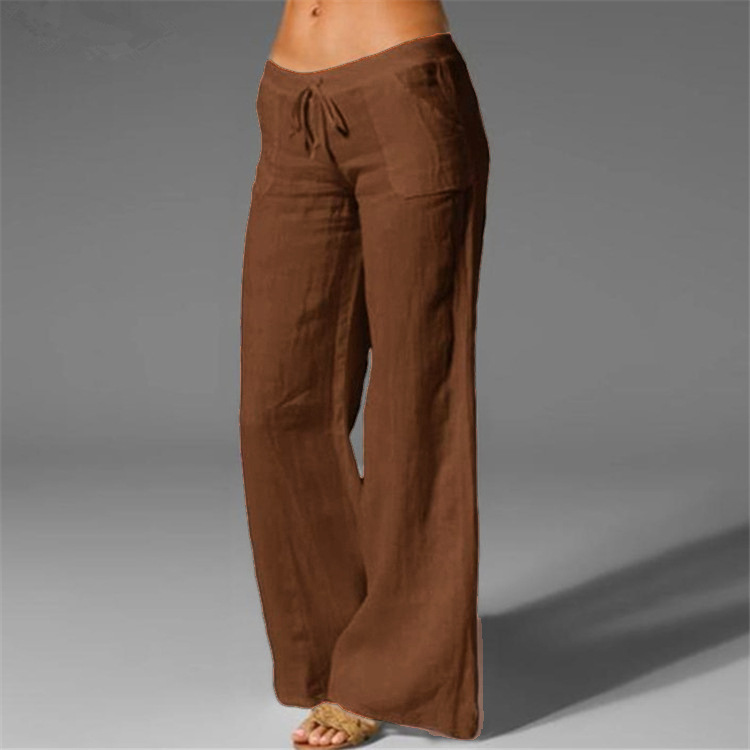 Women's Daily Streetwear Solid Color Full Length Casual Pants Wide Leg Pants display picture 4