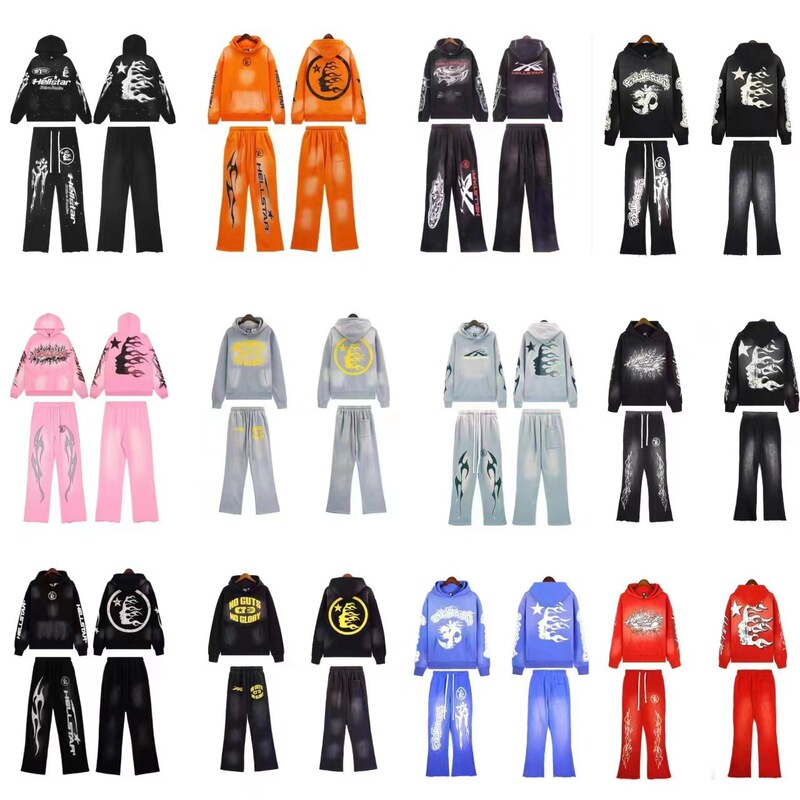New Trendy Brand Fashion Set for Men and Women, Retro Ins-Style Chipped Paint Mud-Dyed High Street Hand-Painted Graffiti Sweatshirt Hoodie New Trendy Brand Fashion Set for Men and Women, Retro Ins-Style Chipped Paint Mud-Dyed High Street Hand-Painted Graffiti Sweatshirt Hoodie