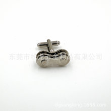 厂家批发 不锈钢 银色 自行车链 个性 袖扣