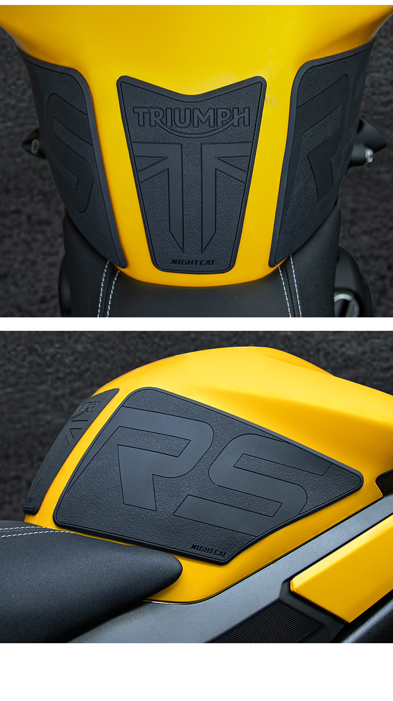 Suitable for 25 Models of Triumph 765Rs Fuel Tank Stickers, Modified Body Anti-Slip Stickers, Fuel Tank Anti-Scratch Stickers, Fuel Tank Stickers