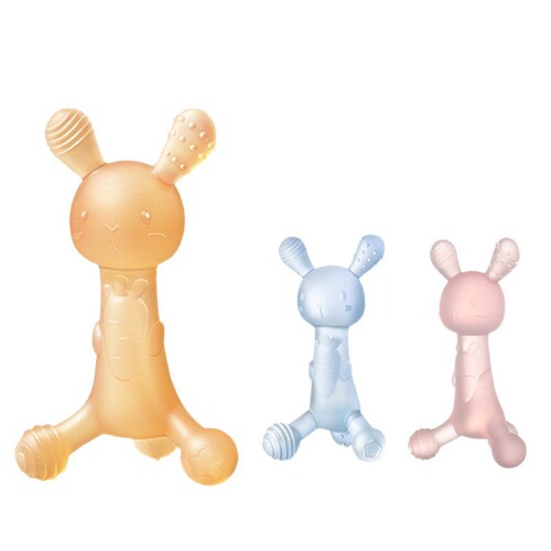 Hot silicone radish rabbit tooth gel baby poached food grade teething stick soothing toys wholesale