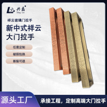 新中式不锈钢玻璃门把手仿古铜推拉门拉手办公写字楼方管大门拉手