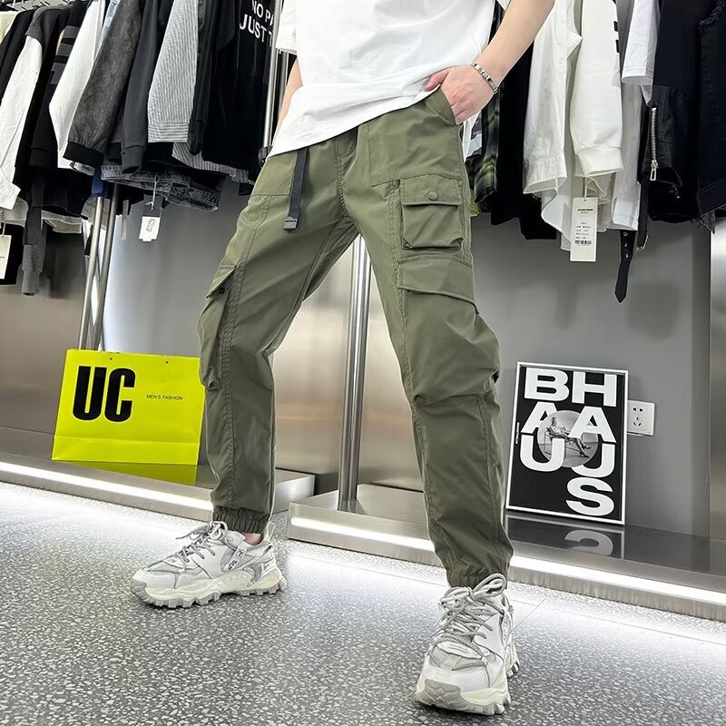 American Aviator Cute Pants Men's Trendy Brand Spring and Autumn Outdoor Functional Multi-Pocket Pants Sports Casual Pants
