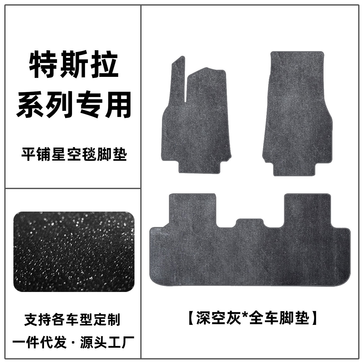 Suitable for Tesla Model Y car floor mats, Model 3 starry sky blanket, and Model YL interior modification and protection